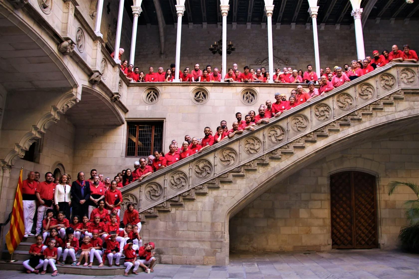 Recepció als Castellers de Barcelona al Palau de la Generalitat
