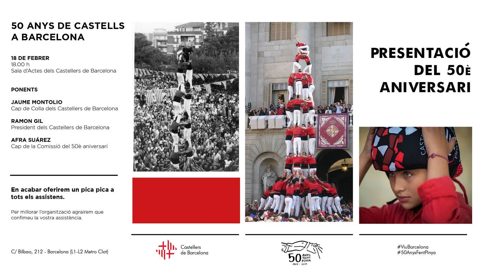 Presentació 50è Aniversari Castellers de Barcelona