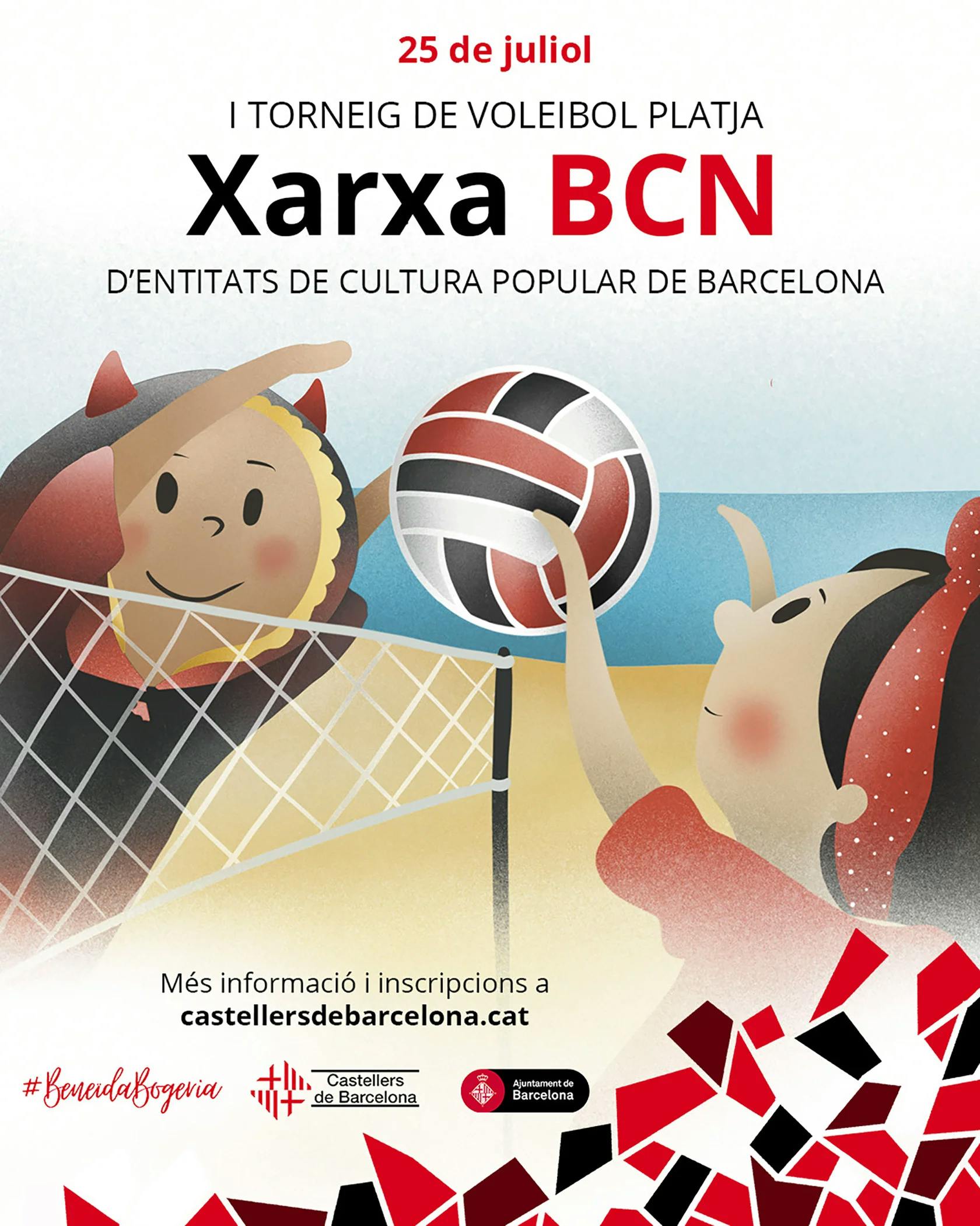 Arriba el XarxaBCN, el torneig de voleibol platja d&#8217;entitats de cultura popular de la ciutat
